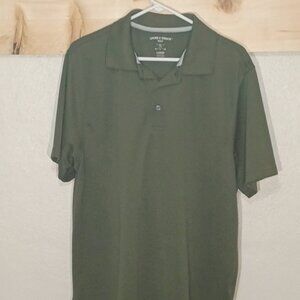 Men's Cross & Winsor Golf Short Sleeve Polo, Green, Size L